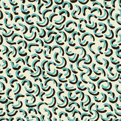 Blue and Black Abstract Geometric Seamless Vector Repeat Pattern