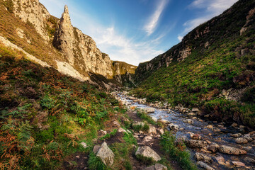 Cascades near Wailing Widow Falls, Assynt, Scotland