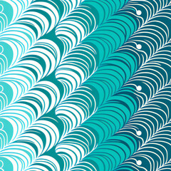 blue oceanic background with waves