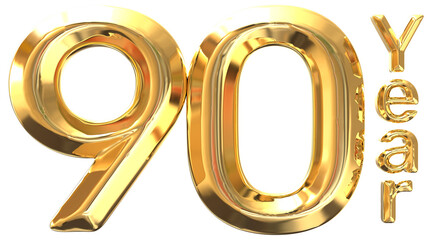 Happy Anniversary 30th 3d Gold