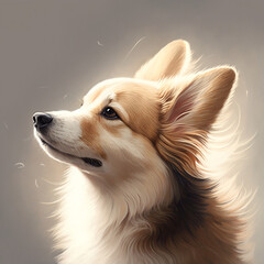 beautiful corgi, realistic 