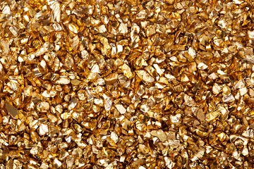 Gold nugget grains, gold background © aleksandarfilip
