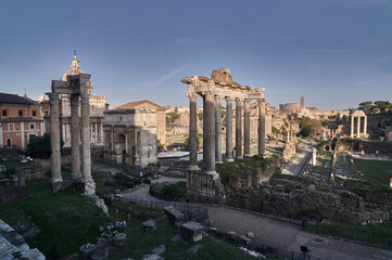 Obraz premium panoramic of the forum of Rome with no people