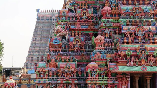 Ranganathaswamy Temple, Srirangam. Trichy (Tiruchirapalli), Tamil Nadu, India. The temple built in 14th century, is a Vaishnava temples in South India rich in legend and history. 
