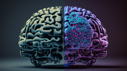 Image of brain generated by AI technology