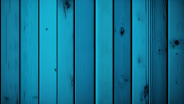 Image of blue wooden background generated by AI technology