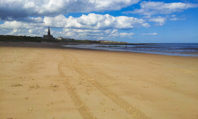 Beautiful View of New Castle Beach of Great Britain
