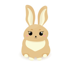 Cute Bunny. Vector illustration.