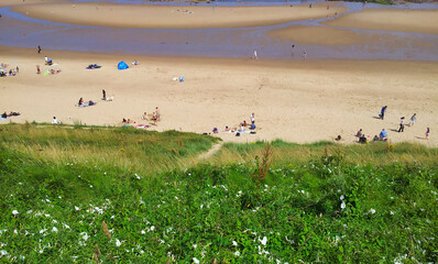 Beautiful View of New Castle Beach of Great Britain