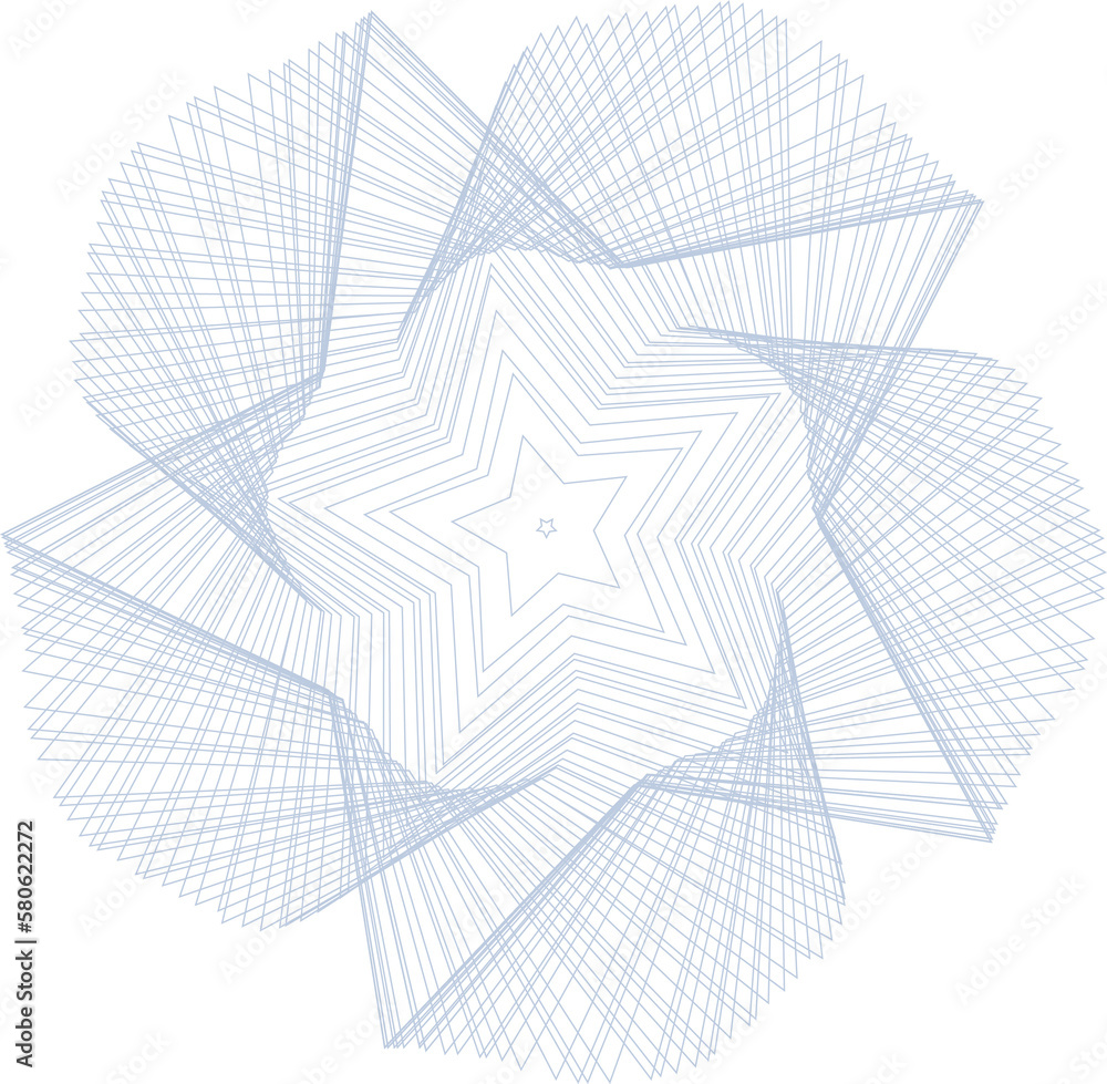 Wall mural 3d frame with lines of stars extending infinitely