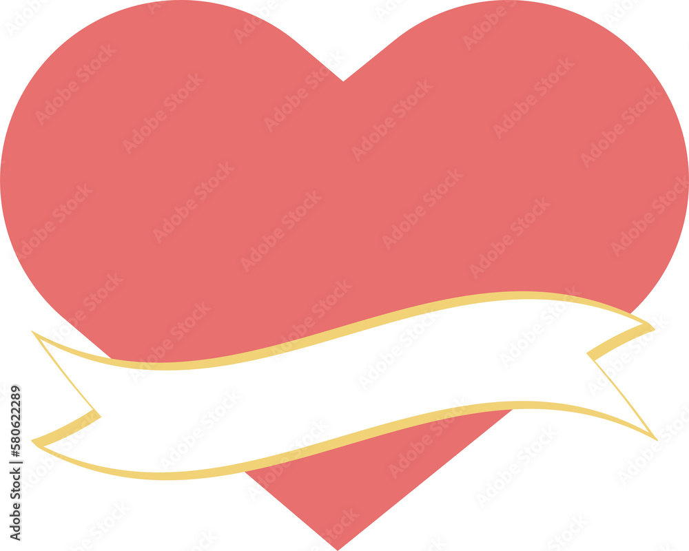 Poster a flag label with a writeable title on the heart