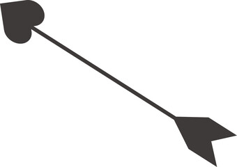 Heart-shaped icon arrow, which can change color arbitrarily