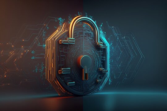 Securing Your Digital Future: Cybersecurity Padlock Protection for Maximum Data Protection, Generative AI.