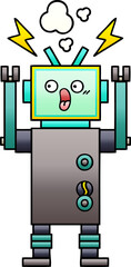 gradient shaded cartoon robot