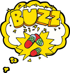thought bubble cartoon stimulant pills