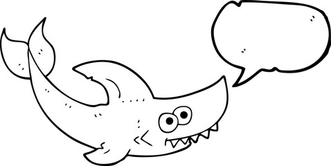 speech bubble cartoon shark