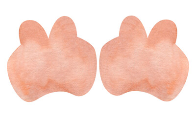 Animal tracks. Animal feet silhouette. Path for walking on the paws of wild animals or footprints. Watercolor footprints.