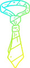 cold gradient line drawing cartoon office tie