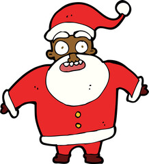 cartoon shocked santa claus