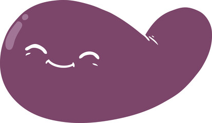 flat color style cartoon gall bladder