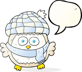 speech bubble cartoon cute little owl