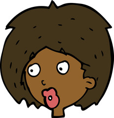 cartoon woman looking