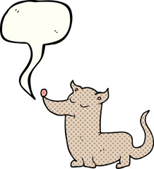 comic book speech bubble cartoon little dog