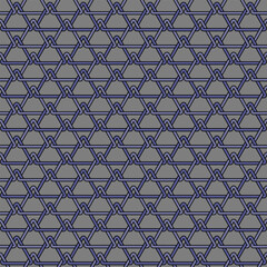 Rounded triangle seamless vector pattern with grey background repeating