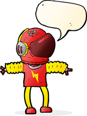 cartoon astronaut with speech bubble