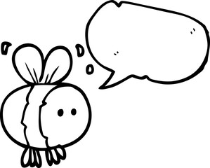 speech bubble cartoon bee