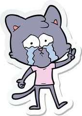 sticker of a cartoon cat