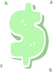 cartoon doodle dollar sign