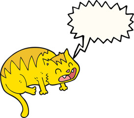 speech bubble cartoon cat