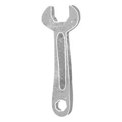 retro cartoon spanner