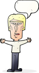 cartoon angry man with speech bubble