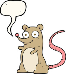 speech bubble cartoon mouse