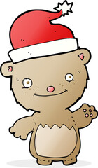cartoon christmas teddy bear