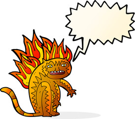 tiger tiger burning bright with speech bubble