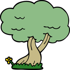 cartoon doodle tree