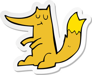 sticker of a cartoon fox