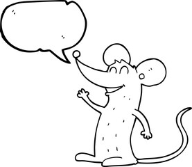 speech bubble cartoon mouse