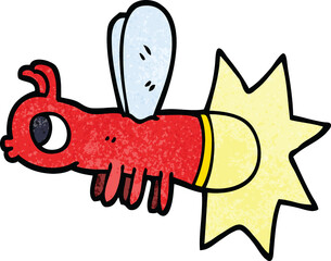 cartoon doodle lightning bug