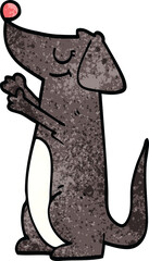 cartoon doodle well behaved dog