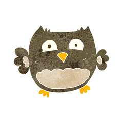 retro cartoon owl