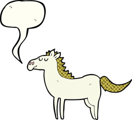 comic book speech bubble cartoon horse