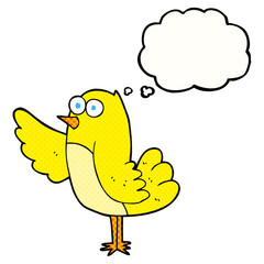 thought bubble cartoon bird