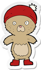 sticker of a cartoon cute teddy bear