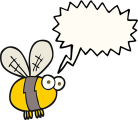 speech bubble cartoon bee