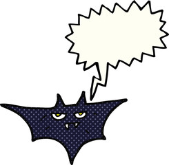 comic book speech bubble cartoon halloween bat