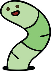 quirky hand drawn cartoon snake